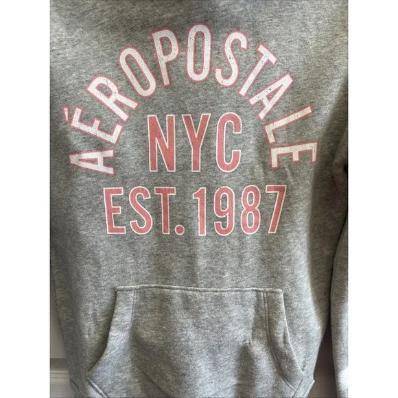 Aeropostale - Hooded Sweatshirt - Gray - Juniors Size Medium - Picture 2 of 5